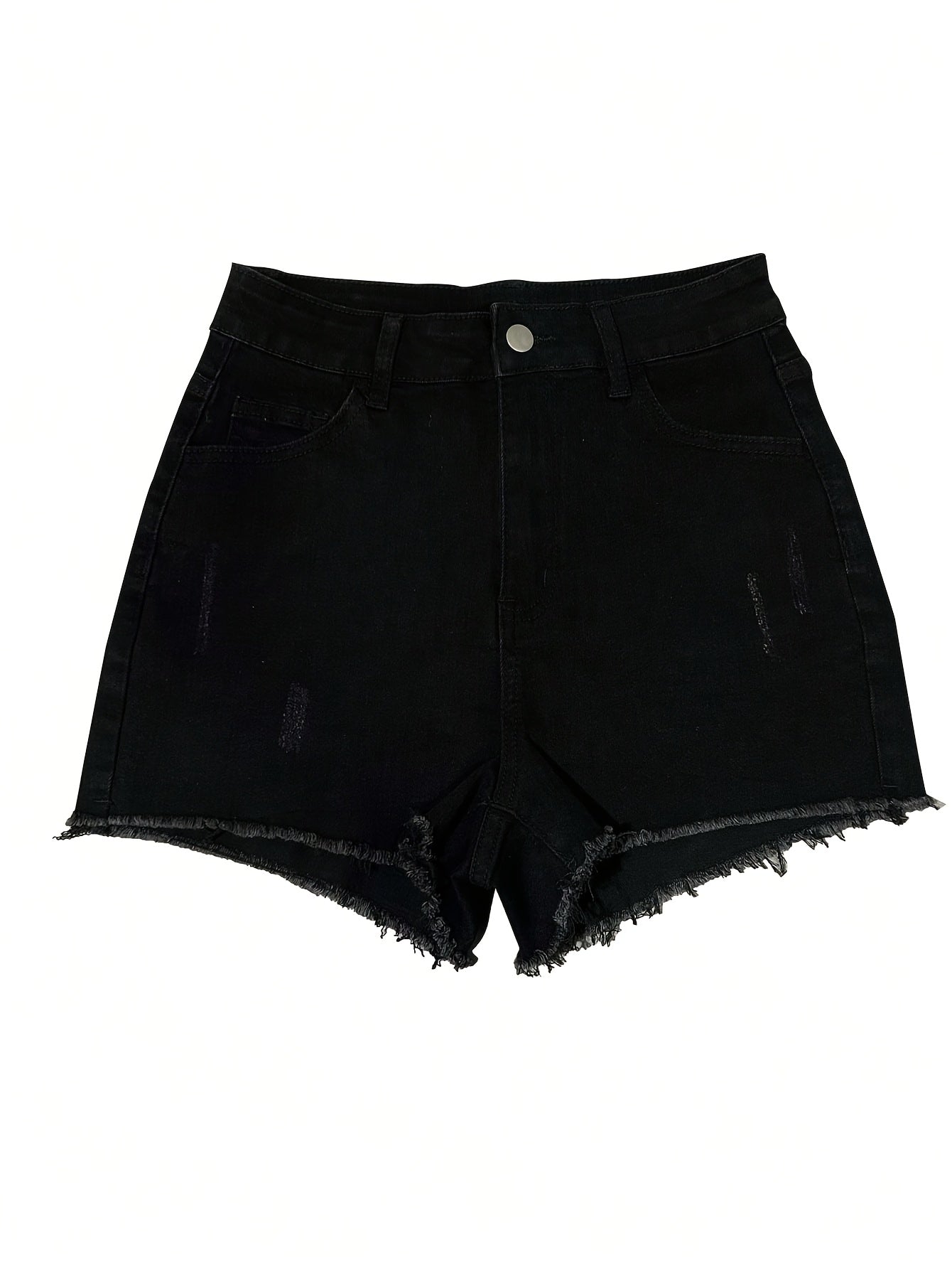 Stylish Women'S Denim Shorts with a Rugged Street Vibe, Perfect for The Holidays